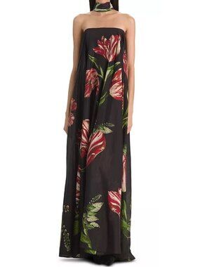 Alice and Olivia Katz Handkerchief Hem Midi Skirt